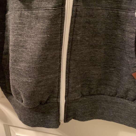 Doublju Women's Plus Size 1X Striped Zip Up Hoodie Sweatshirt Multicolor - Picture 5 of 10